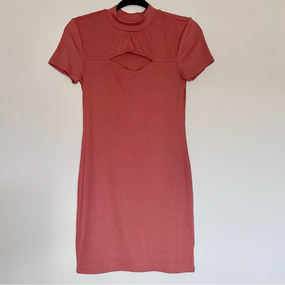 No Boundaries Pink Dress with Cut-Out